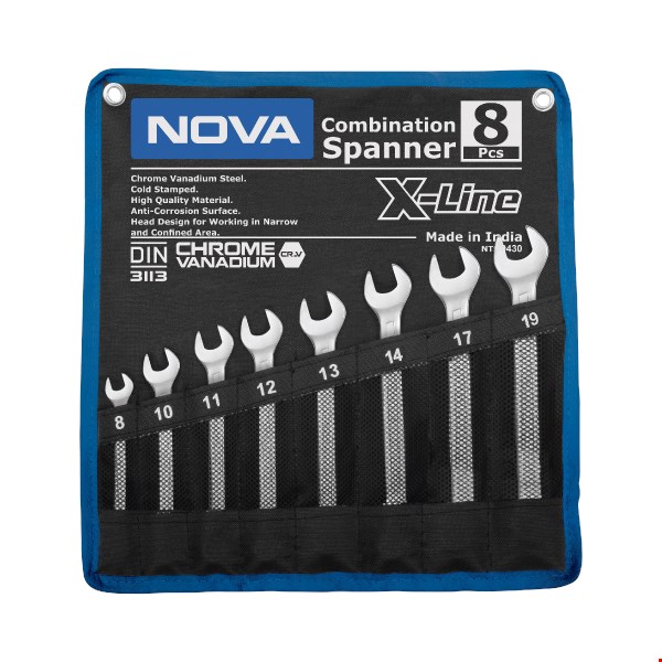 ست کیفی 8 عددی آچار x-line نووا