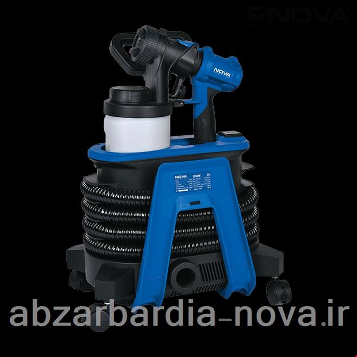پیستوله برقی ۱۲۰۰ وات با پایه چرخدار (HVLP)