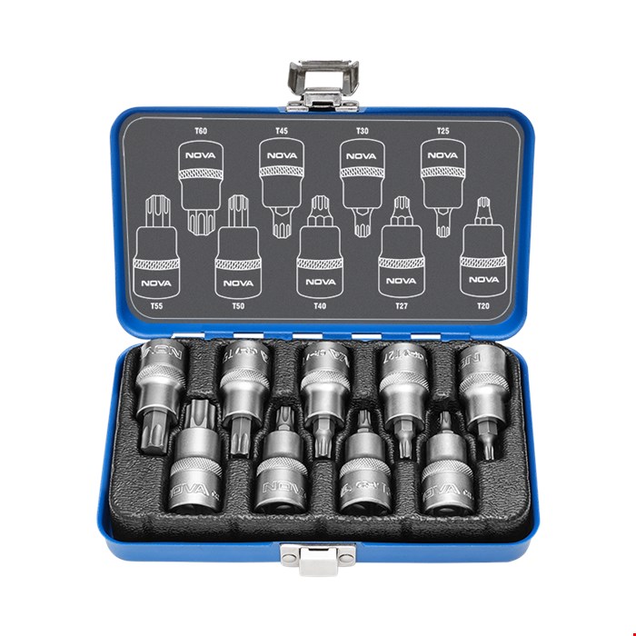 6695 ست بکس 1/2 اینچ 9 پارچه آلنی ستاره ای