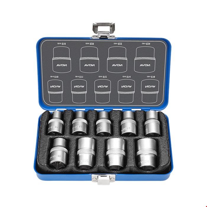 6698 ست بکس E ستاره‌ای 1/2 اینچ 9 پارچه