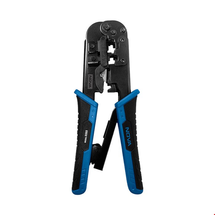 8069 انبر سوکت زن تلفن و شبکه دسته جغجغه‌ای