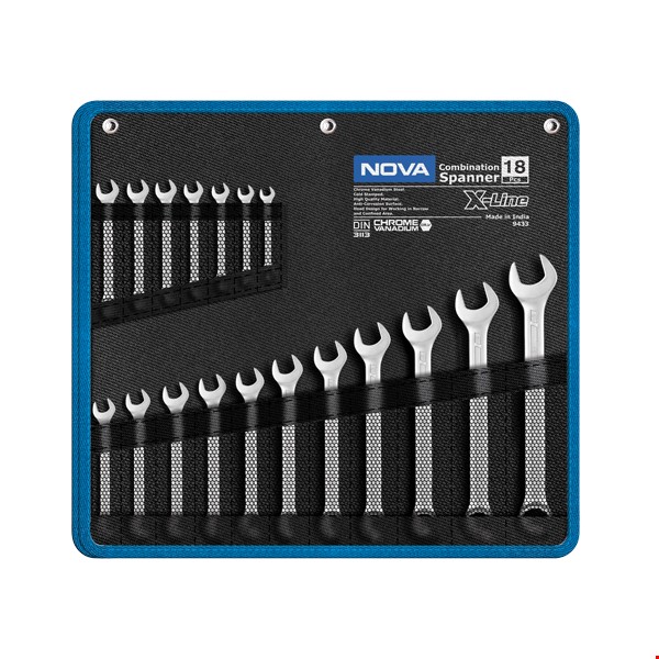 آچار یک سر رینگ ست کیفی 18عددی سری x-line